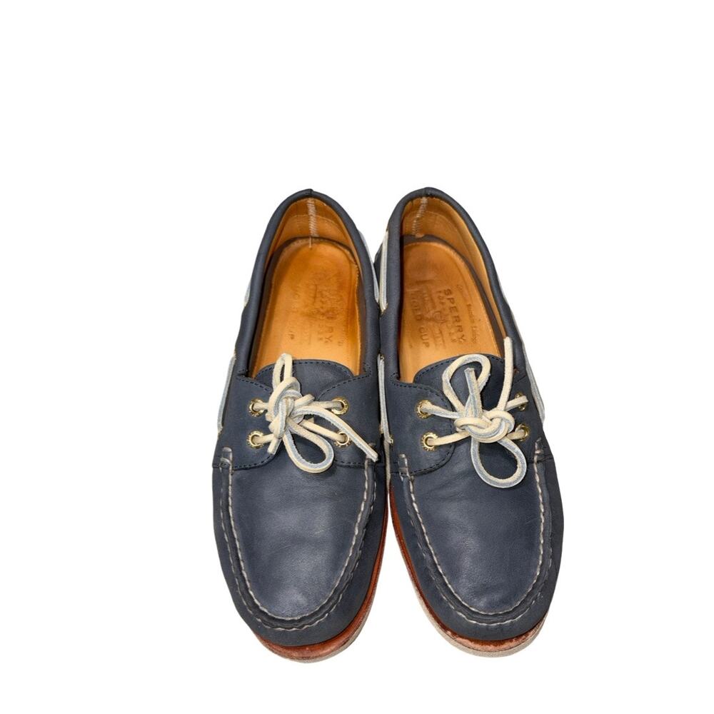 Sperry Gold Cup Blue Genuine Deerskin Leather Top-Sider Shoes Size: 8.5M Men's